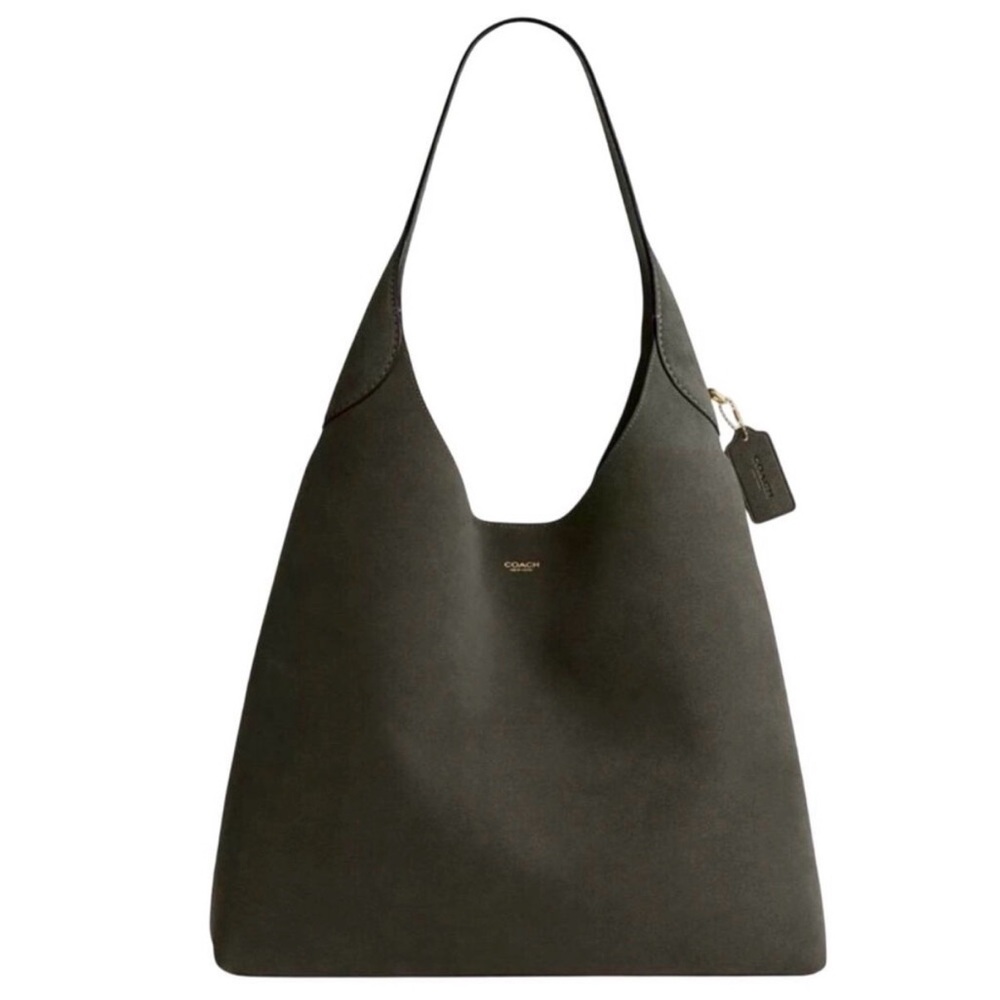 Coach Brooklyn Shoulder Bag 39 (Green Suede & Leather)